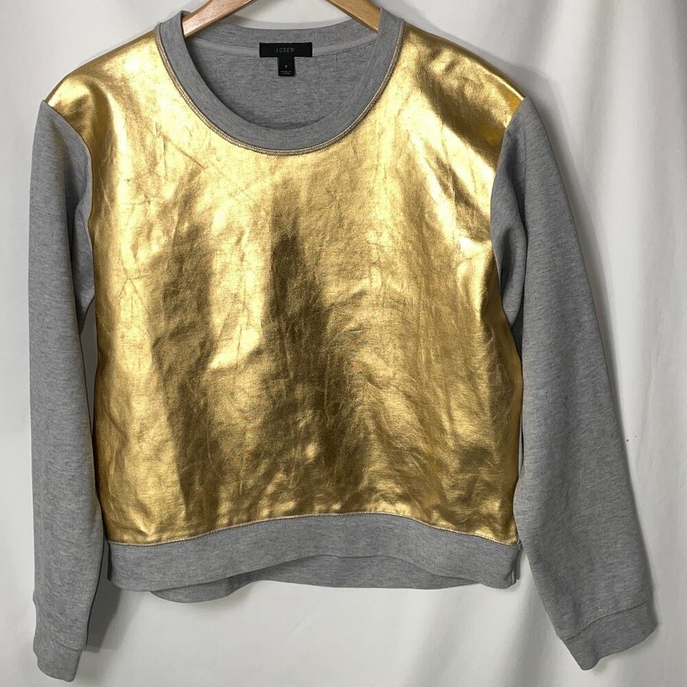 J.Crew Gold Foil Sweatshirt - Women's Size S - Fabulous!